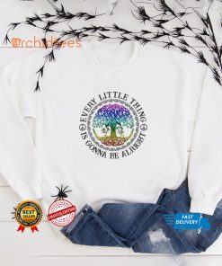 Every Little Thing Is Gonna Be Alright Hippie Tree Shirt
