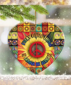 Every Little Thing Is Gonna Be Alright Ornament Peace Symbol Bohemian Ornament Christmas Decor