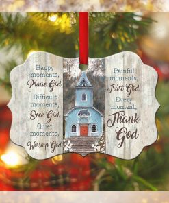 Every Moment Thank God Wooden Ornament