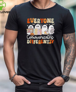 Everyone communicates differently speech therapy halloween shirt