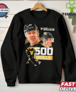 Evgeni Malkin Pittsburgh Penguins hockey 500 goals shirt