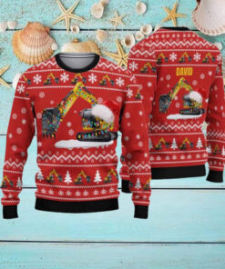 Excavator Christmas Ugly Sweater