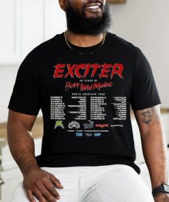 Exciter 40 years of Heavy Metal Maniac North American Tour shirt