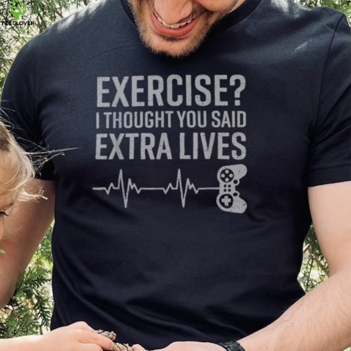 Exercise Extra Lives Funny Video Game Controller Retro Boys T Shirt