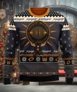 Eye Of Sauron Black Knitted Sweater Ugly Christmas Shirt