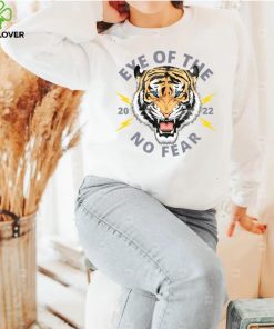 Eye of The Tiger No Fear, Vintage Graphic Letter Printed Long Sleeve T Shirt