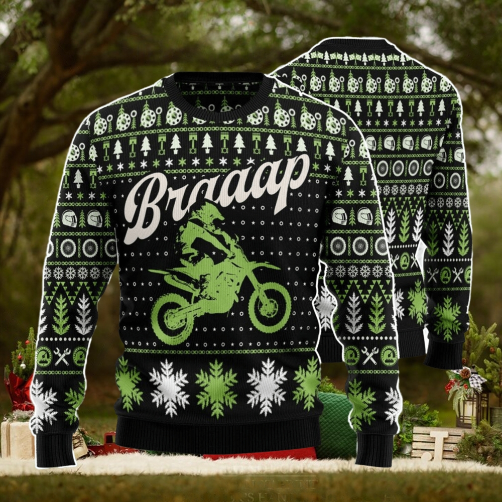 Braaap Moto Ugly Christmas Sweater Braaap Moto Ugly Christmas Sweater