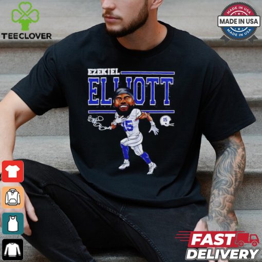 Ezekiel Elliott Dallas Cartoon Football Signature hoodie, sweater, longsleeve, shirt v-neck, t-shirt