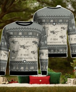 F 104 Starfighter F104 Aircraft Ugly Christmas Sweater Veteran Christmas Gift Holiday