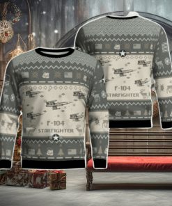 F 104 Starfighter F104 Aircraft Ugly Christmas Sweater Veteran Christmas Gift Holiday