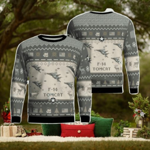 F 14 Tomcat F14 Aircraft Ugly Christmas Sweater Veteran Christmas Gift Holiday