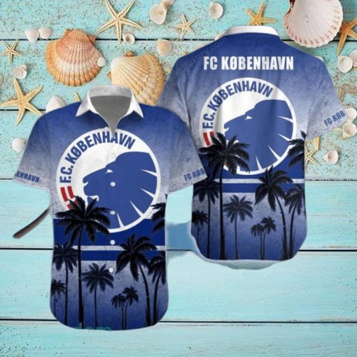 F.C. København Blue Palm Tree Hawaiian Shirt Impressive Gift