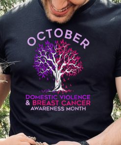 October Domestic Violence Breast Cancer Awareness Month T Shirt