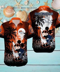 Denver Broncos NFL Team Logo Baby Yoda Hawaiian Shirt