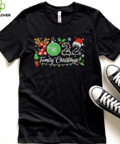 FAMILY CHRISTMAS 2022 MERRY XMAS BALL LIGHT GARDEN REINDEER SHIRT