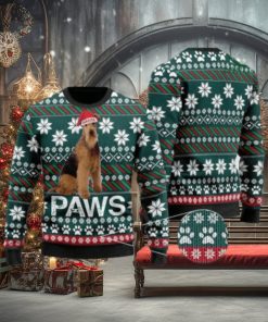 Airedale Terrier Santa Printed Christmas Ugly Sweater 1 Airedale Terrier Santa Printed Christmas Ugly Sweater