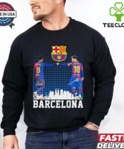 FC Barcelona Lamine Yamal and Lionel Messi signatures shirt