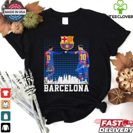 FC Barcelona Lamine Yamal and Lionel Messi signatures shirt
