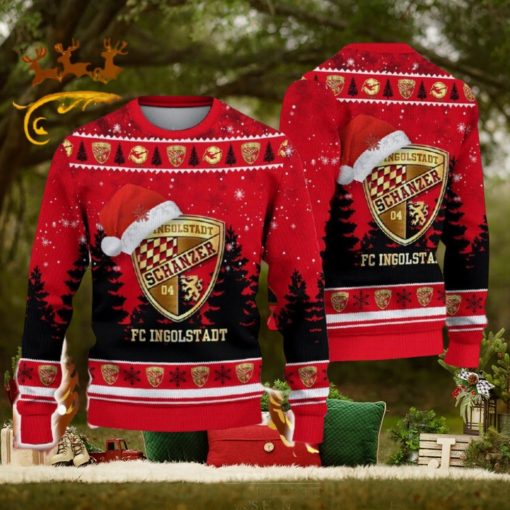 FC Ingolstadt Ugly Christmas Sweater Santa Hat Logo Tree Gift For Men And Women
