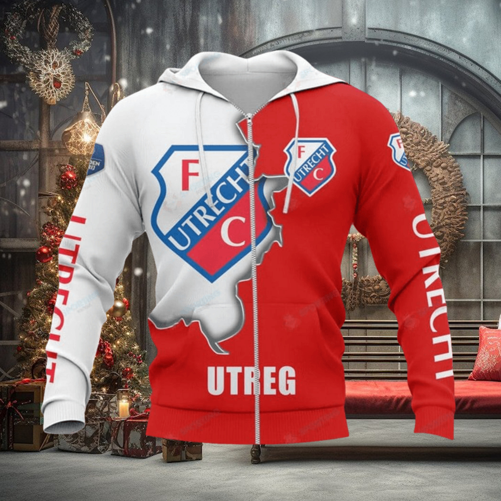 FC Utrecht Logo Zip Up Hoodie FC Utrecht Logo Zip Up Hoodie