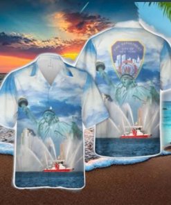 FDNY Boat New York City Fire Department Hawaiian Shirt