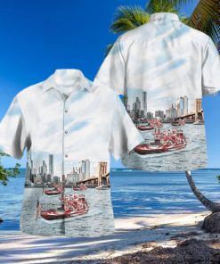 FDNY FIREBOAT JOHN J HARVEY HAWAIIAN SHIRT