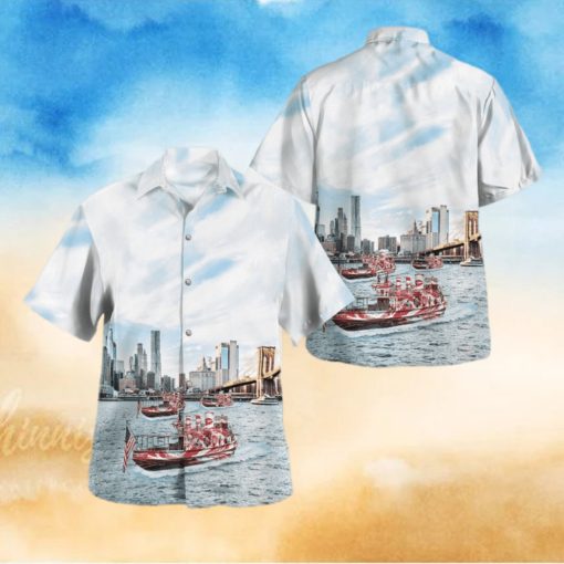 FDNY FIREBOAT JOHN J HARVEY HAWAIIAN SHIRT