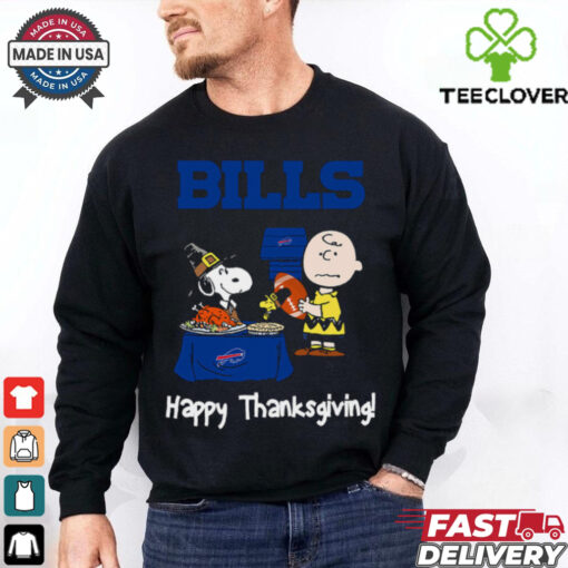 Peanuts Buffalo Bills Football Happy Thanksgiving T Shirt
