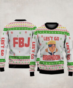 FJB Let’s Go Brandon Trump Holiday Christmas Sweater – Unisex Funny Winter Holiday Ugly Christmas Sweater