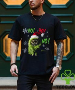 Ho Ho No Cute Cat Wearing Hat Christmas Cat Classic T Shirt