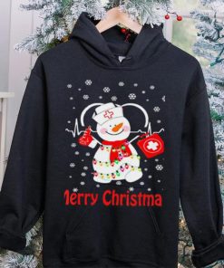 Womens Snowman Nurse Christmas With Nurs T Shirt