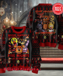 FNAF Where Fantasy Fun Come To Life Ugly Christmas Sweater