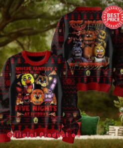 FNAF Where Fantasy Fun Come To Life Ugly Christmas Sweater