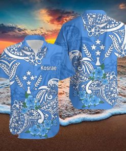 FSM Kosrae State Hawaiian Shirt Polynesian Floral Tribal