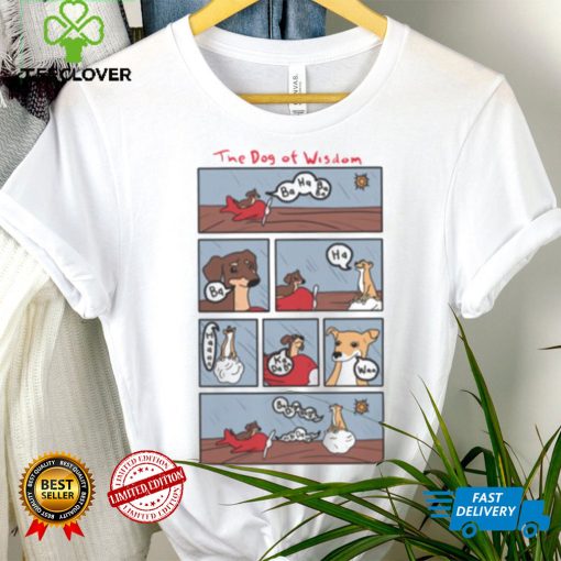 FUNNY CARTOON ART DOG OF WISDOM SHIRT