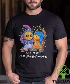 Baby Groot and baby Eeyore merry christmas light shirt