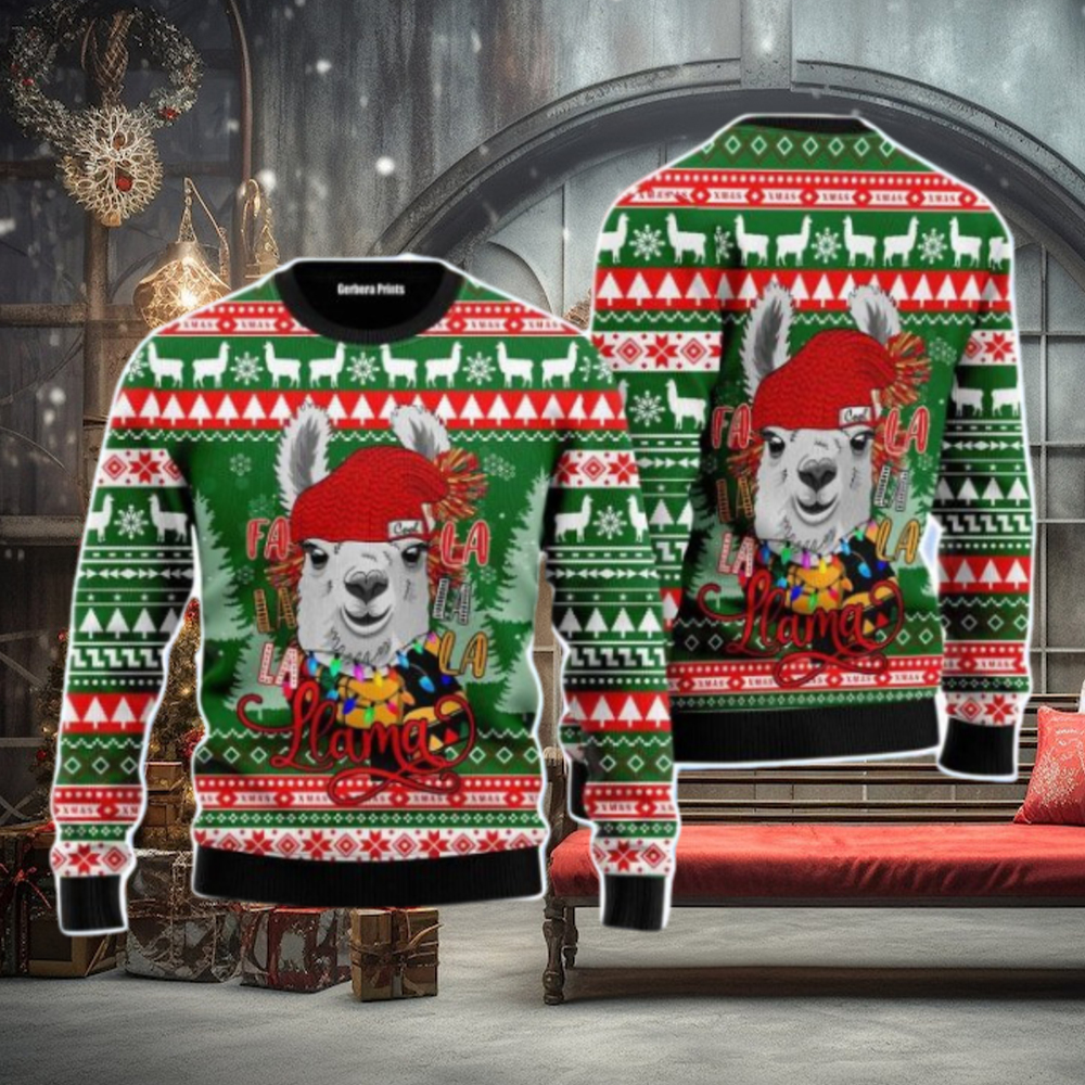 Fa La La La Llama Merry Christmas Unisex Ugly Sweater Fa La La La Llama Merry Christmas Unisex Ugly Sweater