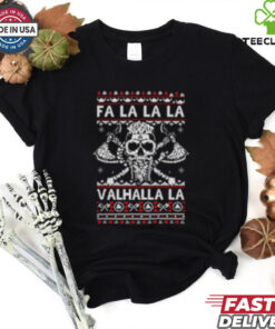 Fa La La Valhalla Vikings Skull Christmas Ugly Crewneck shirt