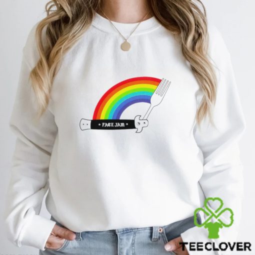 Face Jam Switchfork Rainbow logo shirt