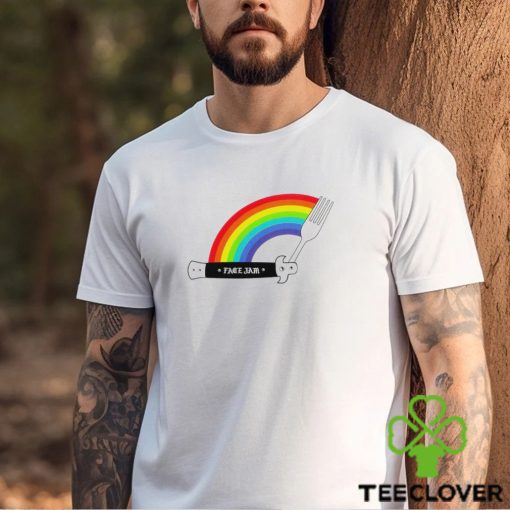 Face Jam Switchfork Rainbow logo shirt