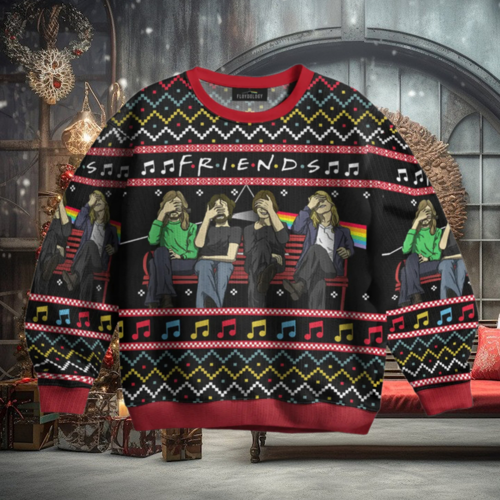 Facepalm Friends Music Notes – Pink Floyd Ugly Christmas Sweater Facepalm Friends Music Notes – Pink Floyd Ugly Christmas Sweater