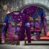 Dogs On Pink And Blue Birds Background Full Print 3D Ugly Sweater Christmas Gift Sweater