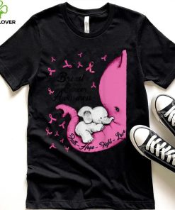 Faith Hope Fight Love Elephant Breast Cancer Awareness T Shirt