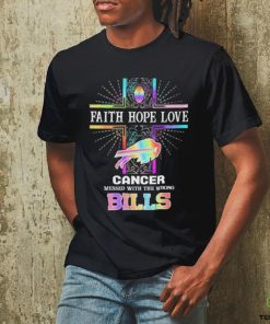 Faith Hope Love Cancer Messed With The Wrong Buffalo Bills Pride Shirt
