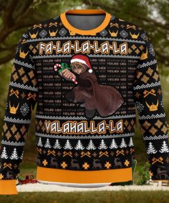 Falalala Valahalla Vinland Saga 3D Ugly Christmas Sweater Unisex Christmas Sweater For Men And Women