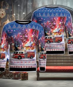 Falconer Fire Department AOP Ugly Sweater Gift For Christmas