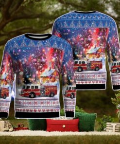 Falconer Fire Department AOP Ugly Sweater Gift For Christmas