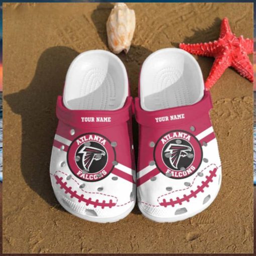 Falcons Logo Pattern Custom Name Clogs