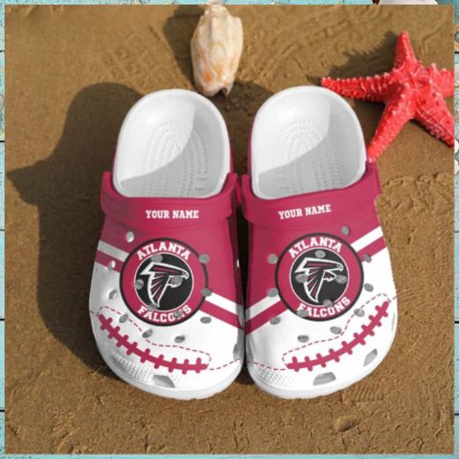 Falcons Logo Pattern Custom Name Clogs