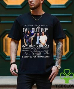 Fall Out Boy World Tour 2023 22Nd Anniversary 2001 Signature Band T Shirt 2 Fall Out Boy World Tour 2023 22Nd Anniversary 2001 Signature Band T Shirt